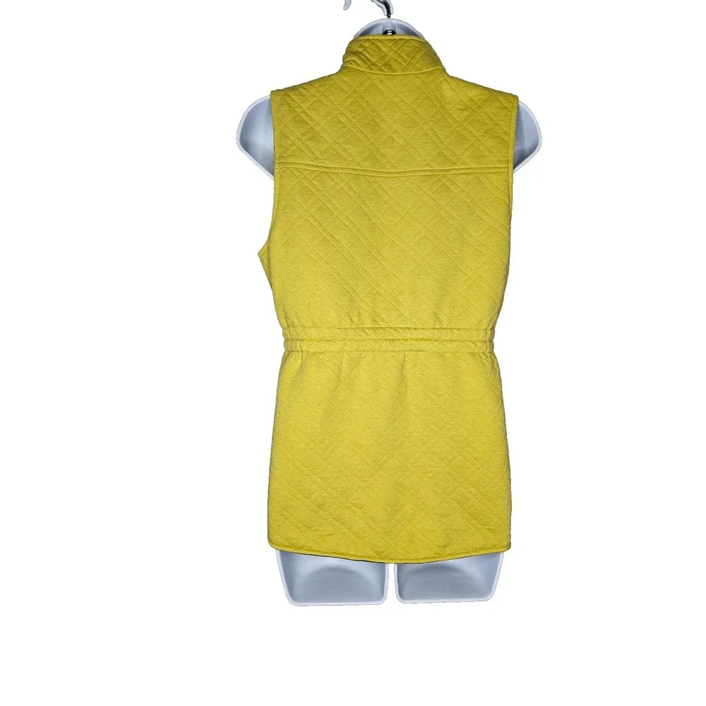 Womens Reversible Vest Size Small Quilted Black Yellow Sleeveless‎ Outerwear